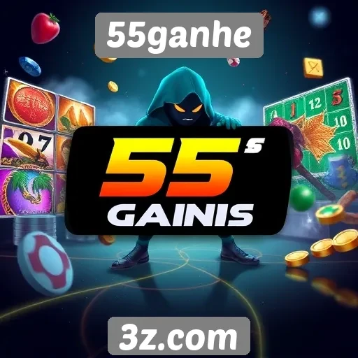 Exploração do portfólio de jogos no 55ganhe